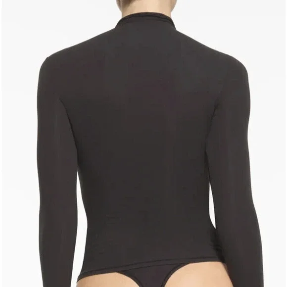 SKIMS Fits Everybody Turtleneck Top Black Onyx Stretch Skims Womens Plus Size 3X - Picture 9 of 11